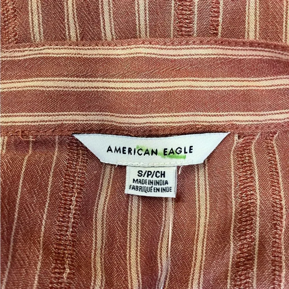 AE High-Waisted Tie Wrap Mini Skirt Stripe NWT Small